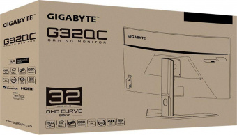 Монитор Gigabyte 31.5" G32QC A черный VA LED 1ms 16:9 HDMI HAS 350cd 178гр/178гр 2560x1440 DP 2K USB 7.8кг от магазина РЭССИ