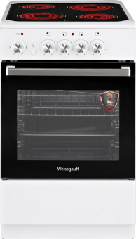 Плита Электрическая Weissgauff WES E2V12 WS белый стеклокерамика от магазина РЭССИ