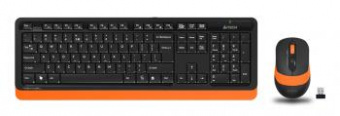 Клавиатура + мышь A4Tech Fstyler FG1010 клав:черный/оранжевый мышь:черный/оранжевый USB беспроводная Multimedia от магазина РЭССИ