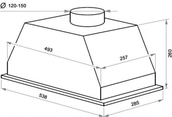 Вытяжка встраиваемая Maunfeld Urania 53 нержавеющая сталь управление: кнопочное (1 мотор) от магазина РЭССИ