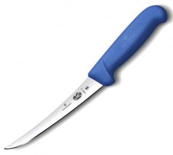 Нож кухонный Victorinox Fibrox (5.6602.12) стальной обвалочный лезв.120мм прямая заточка синий от магазина РЭССИ