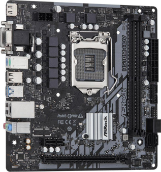 Материнская плата Asrock H510M-HDV R2.0 Soc-1200 Intel H510 2xDDR4 mATX AC`97 8ch(7.1) GbLAN+VGA+DVI+HDMI от магазина РЭССИ