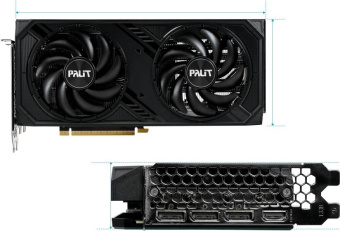 Видеокарта Palit PCI-E 4.0 RTX4070 SUPER DUAL NVIDIA GeForce RTX 4070 Super 12Gb 192bit GDDR6X 1980/21000 HDMIx1 DPx3 HDCP Ret от магазина РЭССИ
