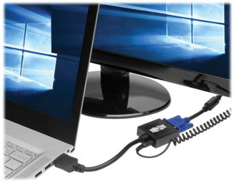 Адаптер аудио-видео Tripplite P131-06N HDMI (m)/VGA (f) 0.15м. феррит.кольца черный от магазина РЭССИ