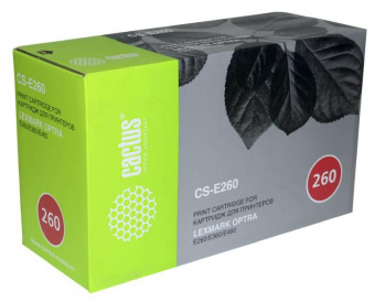 Картридж лазерный Cactus CS-E260 E260A21E черный (3500стр.) для Lexmark Optra E260/E360/E460 от магазина РЭССИ