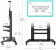 Картинка Подставка для телевизора Onkron TS2811 черный 60"-100" макс.147.8кг напольный мобильный от магазина РЭССИ Подставка для телевизора Onkron TS2811 черный 60"-100" макс.147.8кг напольный мобильный от магазина РЭССИ
