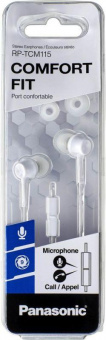 Гарнитура вкладыши Panasonic RP-TCM115GC 1.2м белый проводные в ушной раковине (RP-TCM115GCW) от магазина РЭССИ