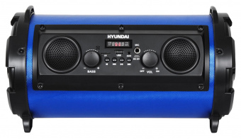 Минисистема Hyundai H-MC200 черный/синий 25Вт FM USB BT SD/MMC от магазина РЭССИ