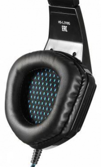 Наушники с микрофоном Оклик HS-L310G Guardian черный/золотистый 1.5м мониторные оголовье (359483) от магазина РЭССИ