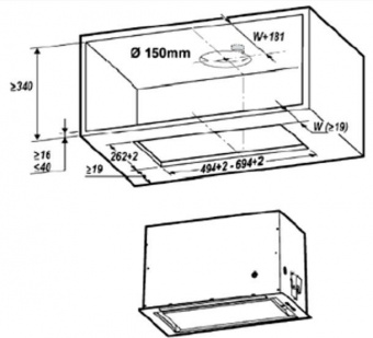 Вытяжка встраиваемая Elica LANE WH/A/52 белый управление: кнопочное (1 мотор) от магазина РЭССИ