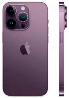 Смартфон Apple A2889 iPhone 14 Pro 256Gb 6Gb темно-фиолетовый моноблок 3G 4G 1Sim 6.1" 1179x2556 iOS 16 48Mpix 802.11 a/b/g/n/ac/ax NFC GPS GSM900/1800 GSM1900 TouchSc Protect от магазина РЭССИ