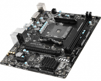 Материнская плата MSI A320M-A PRO Soc-AM4 AMD A320 2xDDR4 mATX AC`97 8ch(7.1) GbLAN RAID+DVI+HDMI от магазина РЭССИ