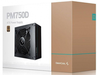 Блок питания Deepcool ATX 750W PM750D 80+ gold (20+4pin) APFC 120mm fan 6xSATA RTL от магазина РЭССИ