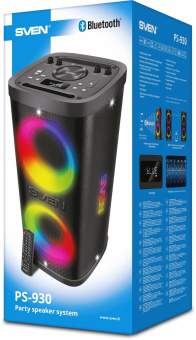 Колонка порт. Sven АС PS-930 черный 150W 1.0 BT/3.5Jack 7200mAh (SV-022402) от магазина РЭССИ
