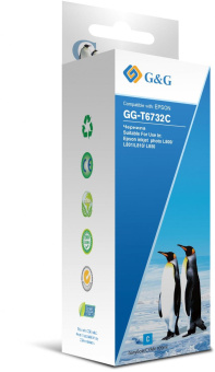 Чернила G&G GG-T6732C голубой 100мл для Epson L800, L805, L810, L850 от магазина РЭССИ
