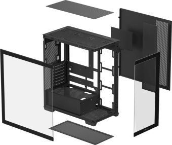 Корпус Deepcool CG580 черный без БП ATX 8x120mm 5x140mm 1xUSB2.0 audio bott PSU от магазина РЭССИ