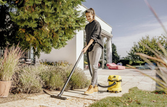 Строительный пылесос Karcher WD 2 Plus V-12/4/18 1000Вт (уборка: сухая/сбор воды) желтый от магазина РЭССИ