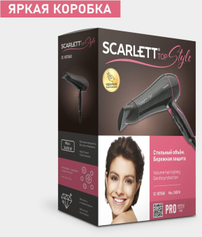Фен Scarlett SC-HD70I60 2400Вт черный от магазина РЭССИ