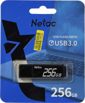 Флеш Диск Netac 256Gb U351 NT03U351N-256G-30BK USB3.0 серый от магазина РЭССИ