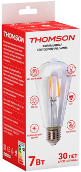 Лампа филам. Thomson Filament TH-B2106 7Вт цок.:E27 груша 220B 4500K св.свеч.бел.нейт. ST64 (упак.:1шт) от магазина РЭССИ