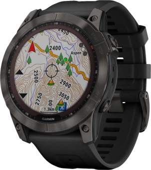 Смарт-часы Garmin Fenix 7X 1.4" корп.серый рем.черный (010-02541-11) от магазина РЭССИ