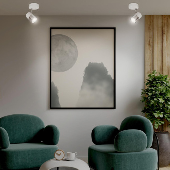 Светильник Hiper Alba H078-1 потолоч. белый/хром от магазина РЭССИ