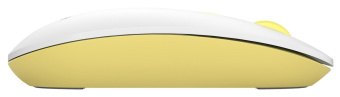 Мышь A4Tech Fstyler FG20S Daisy белый/желтый оптическая (2000dpi) silent беспроводная USB для ноутбука (4but) от магазина РЭССИ
