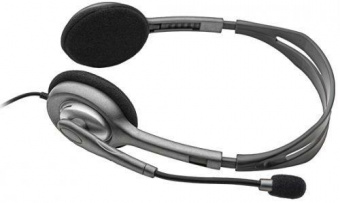 Наушники с микрофоном Logitech H111 темно-серый 2.35м накладные оголовье (981-000594) от магазина РЭССИ