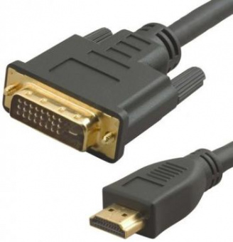 Кабель аудио-видео Lazco WH-141 HDMI (m)/DVI-D(m) 20м. Позолоченные контакты черный (WH-141(20M)) от магазина РЭССИ