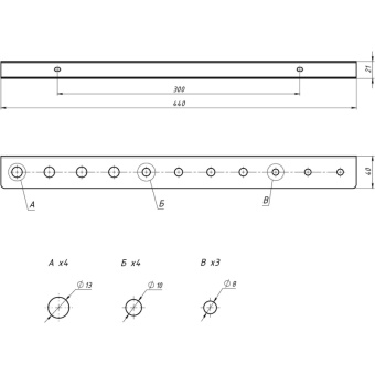 Настенный держатель-органайзер отверток EMBODIMENT черный EMB-WOSC-W-B от магазина РЭССИ