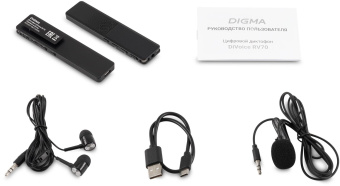 Диктофон Цифровой Digma DiVoice RV70 32Gb черный от магазина РЭССИ