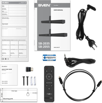 Саундбар Sven SB-2055 1.0 черный 80Вт BT от магазина РЭССИ