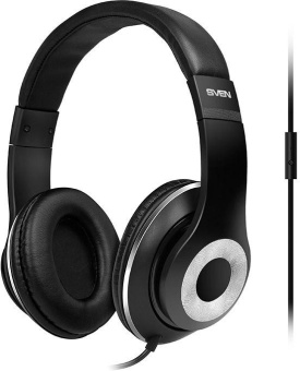 Наушники с микрофоном Sven AP-930M черный/серебристый 1.3м мониторные оголовье (SV-013608) от магазина РЭССИ