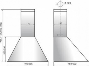 Вытяжка каминная Elikor Эпсилон 50Н-430-П3Л нержавеющая сталь/серебро управление: ползунковое (1 мотор) от магазина РЭССИ