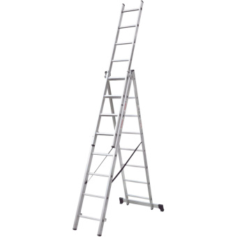 Трехсекционная лестница Новая Высота 3х8 ступеней 1230308 от магазина РЭССИ