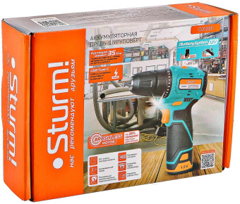 Дрель-шуруповерт Sturm! CD1235 аккум. патрон:быстрозажимной от магазина РЭССИ