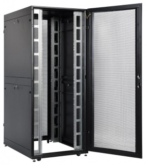 Шкаф серверный ЦМО (ШТК-СП-42.8.12-48АА-9005) напольный 42U 800x1190мм пер.дв.перфор. задн.дв.перфор.2-хст. 2 бок.пан. направл.под закл.гайки 1350кг черный 890мм 174кг 120град. 1950мм IP20 сталь от магазина РЭССИ