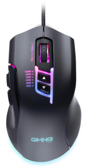 Мышь GMNG XM004 черный/красный оптическая 12800dpi USB для ноутбука 8but от магазина РЭССИ