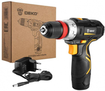 Дрель-шуруповерт Deko GCD12DU3 аккум. патрон:быстрозажимной (063-4114) от магазина РЭССИ