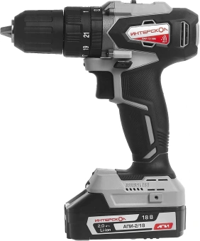 Дрель-шуруповерт Интерскол ДАУ-13/18ВК аккум. патрон:быстрозажимной (кейс в комплекте) от магазина РЭССИ