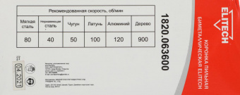 Коронка Elitech 1820.063600 универсал. Д=111мм (1пред.) для дрелей от магазина РЭССИ