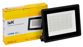 Прожектор уличный IEK СДО LPDO601-50-65-K02 светодиодный 50Втчерный от магазина РЭССИ