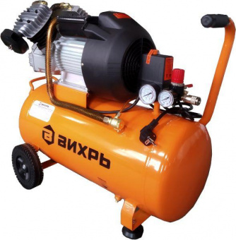 Компрессор поршневой Вихрь КМП-400/100 масляный 400л/мин 100л 2500Вт оранжевый от магазина РЭССИ