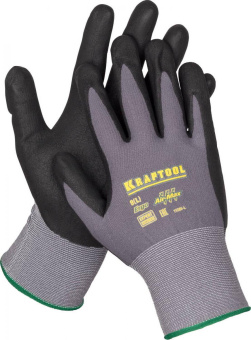 Нейлоновые перчатки KRAFTOOL Expert р. XL вспененное нитриловое покрытие 11285-XL от магазина РЭССИ