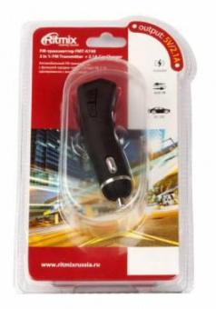 Автомобильный FM-модулятор Ritmix FMT-A740 черный USB (15118200) от магазина РЭССИ