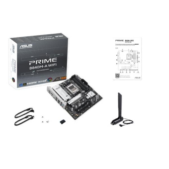 Материнская плата Asus PRIME B840M-A WIFI SocketAM5 AMD B840 4xDDR5 mATX AC`97 8ch(7.1) 2.5Gg RAID+HDMI+DP от магазина РЭССИ