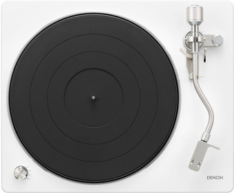 Проигрыватель винила Denon DP-400F частично автоматический белый от магазина РЭССИ