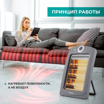 Обогреватель инфракрасный Timberk D10 T-IR1000-D10HU 1000Вт серый от магазина РЭССИ