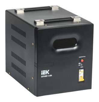 Стабилизатор напряжения IEK Expand 3кВА однофазный черный (IVS21-1-003-11) от магазина РЭССИ