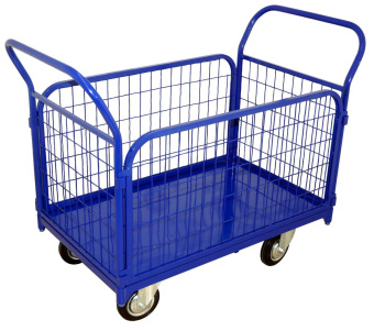 Платформенная тележка с сетчатыми бортами RUSKLAD ТС 2 600x900 мм d125 мм ТС 2 125 от магазина РЭССИ